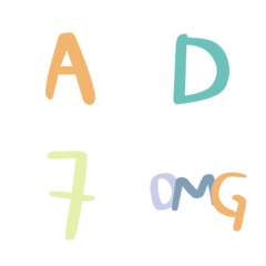 [LINE絵文字] A-z 0-9 by tualekの画像