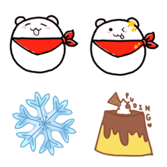 [LINE絵文字] Cute polar bear with dressertの画像