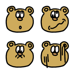 [LINE絵文字] 顔でしゃべるシリーズ クマverの画像