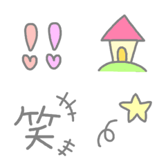 [LINE絵文字] パステル☆ふんわり☆ゆるい☆絵文字の画像