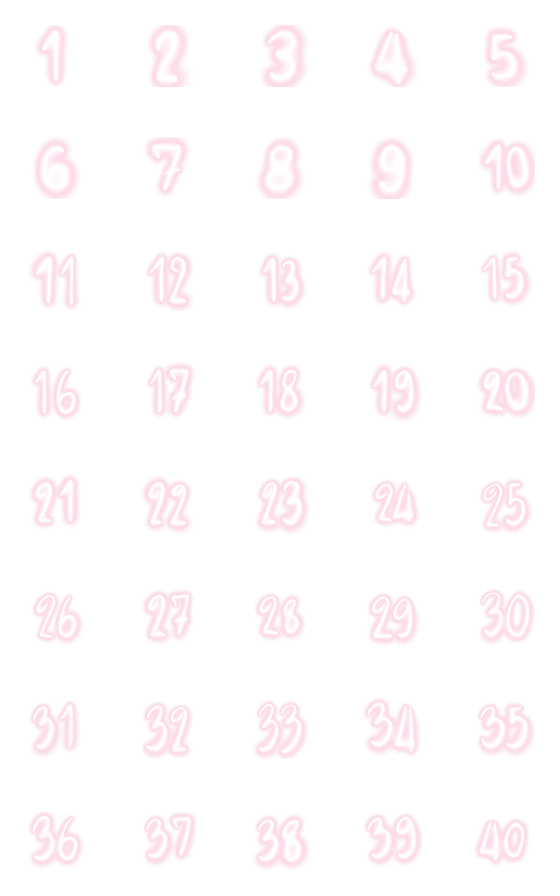 [LINE絵文字]Numberpinkの画像一覧