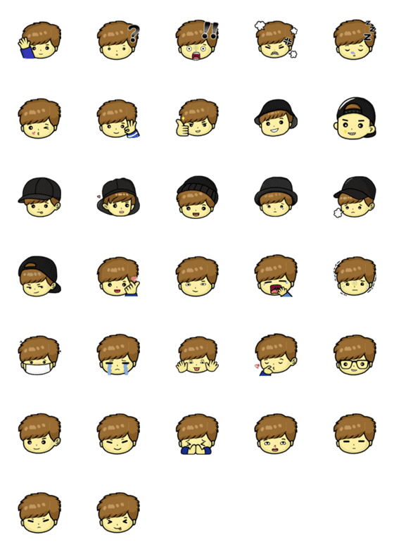 [LINE絵文字]Various practical emoticons (boy versionの画像一覧