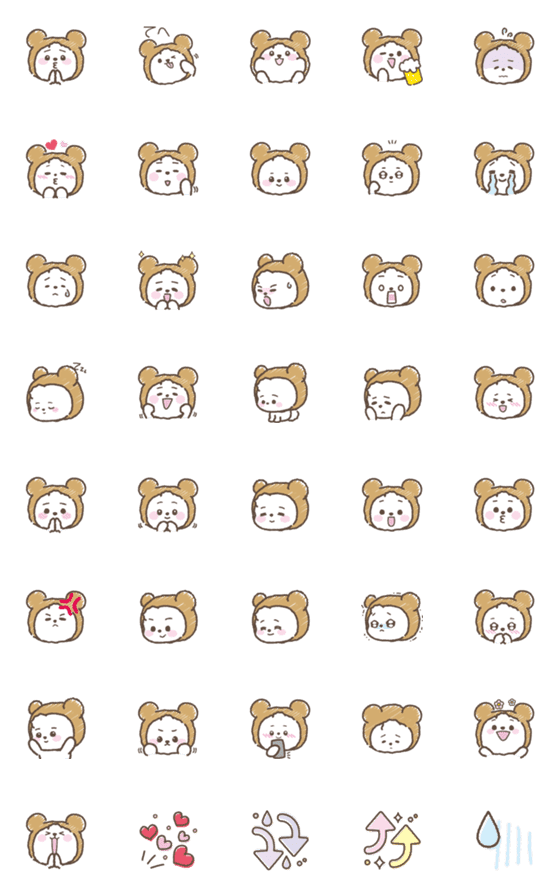 [LINE絵文字]クマをかぶったビジョンフリーゼちゃんの画像一覧