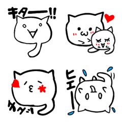 [LINE絵文字] 顔文字にゃんこ1の画像