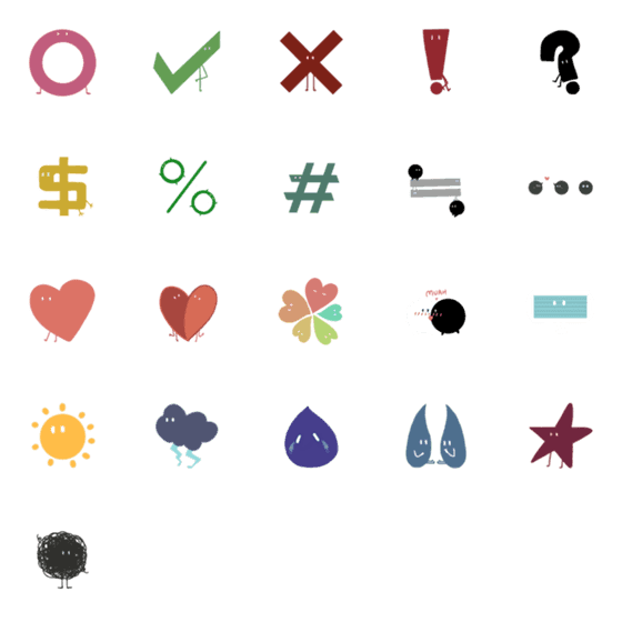 [LINE絵文字]shape fairy 2の画像一覧