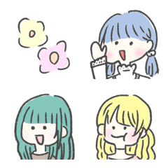 [LINE絵文字] ゆるふわガールの画像