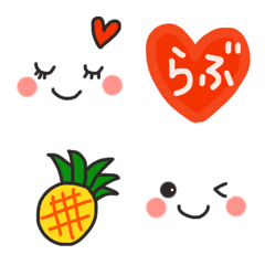 [LINE絵文字] かわいい顔♡絵文字♡の画像