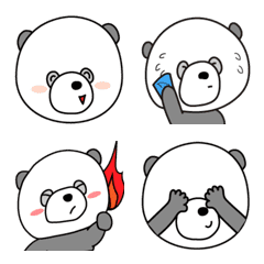 [LINE絵文字] パンダくん「しげる」表情Emojiの画像