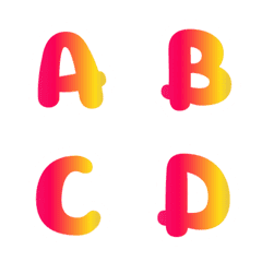 [LINE絵文字] English alphabet v.2の画像