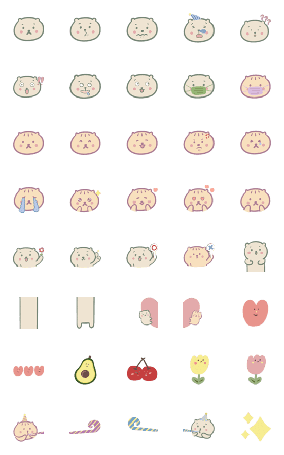 [LINE絵文字]ugly bear ＆ meowbiの画像一覧