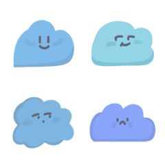 [LINE絵文字] Cute Little Clouds Emojisの画像