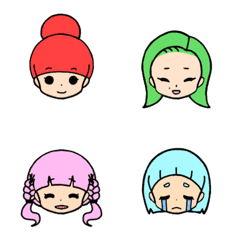 [LINE絵文字] very cute girlsの画像