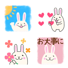 [LINE絵文字] 白うさちゃん⭐︎3の画像