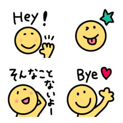 [LINE絵文字] 【使える一言♡〜にこにこ絵文字〜】の画像