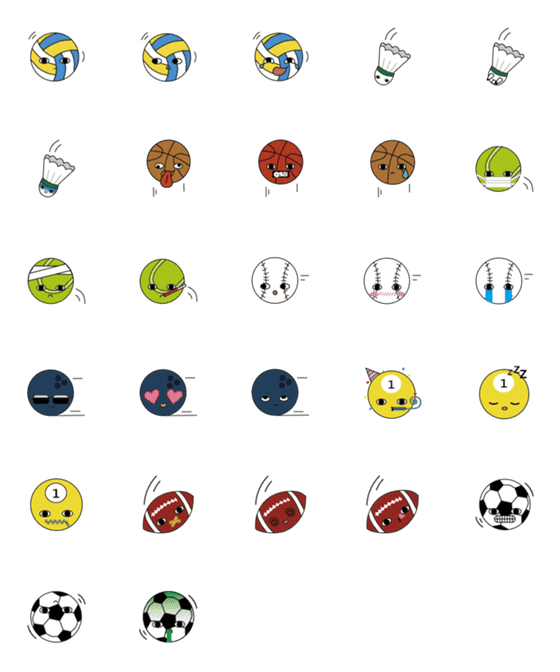 [LINE絵文字]Ball Familyの画像一覧