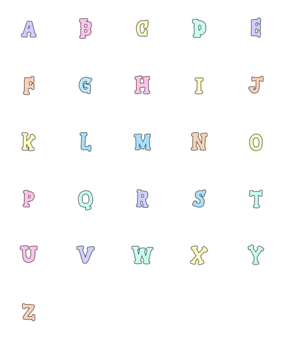 [LINE絵文字]Alphabet iamの画像一覧