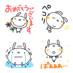 [LINE絵文字] 敬語カラフル絵文字なかいさんちのうさぎの画像