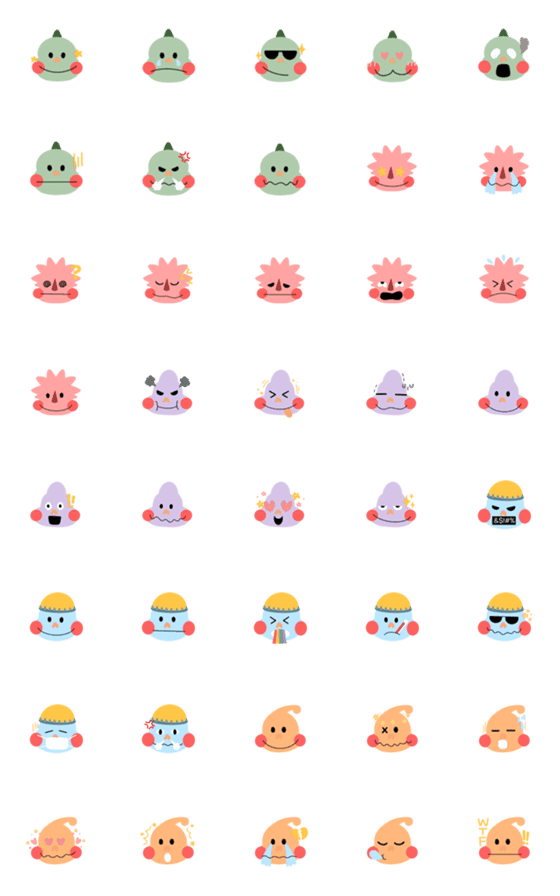 [LINE絵文字]DINO CUTE KINGDOMS 2の画像一覧