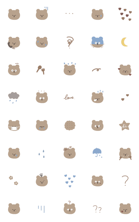 [LINE絵文字]brown bear ´‐の画像一覧