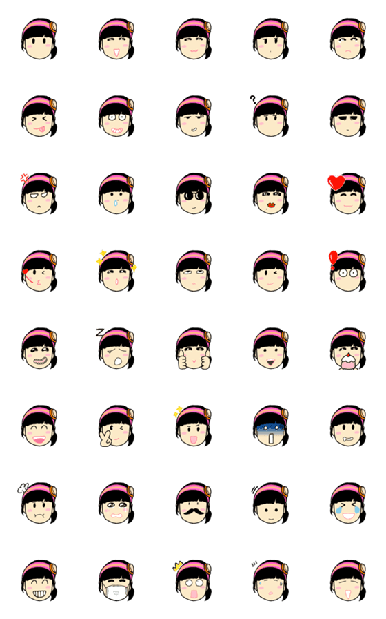 [LINE絵文字]Ying Er's Emoji Stickersの画像一覧