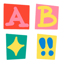 [LINE絵文字] old school cute alphabet emojiの画像