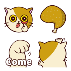 [LINE絵文字] Choking cat Q emoji 1の画像