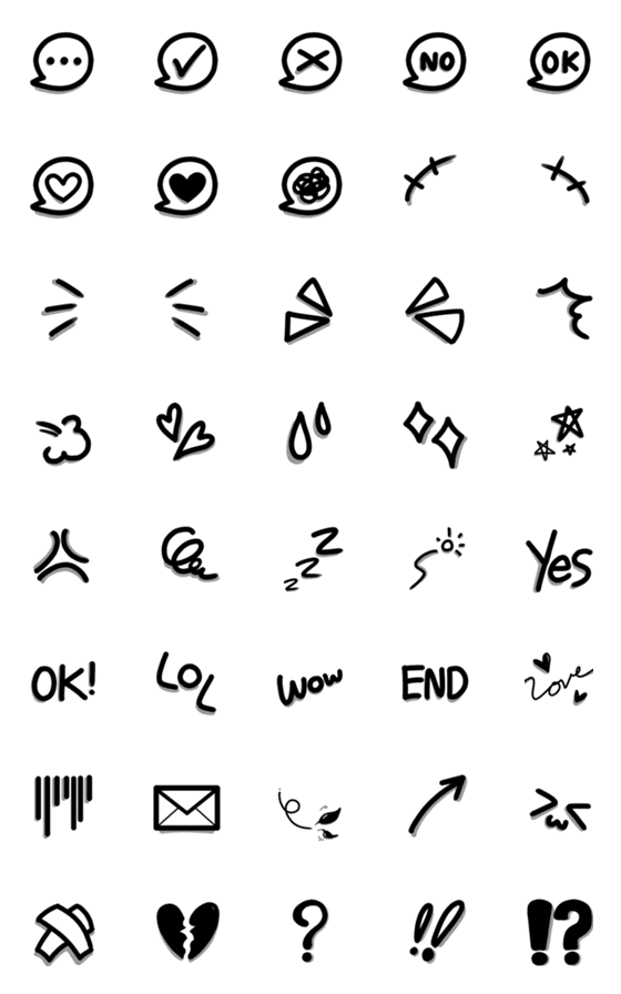 [LINE絵文字]Emotion Symbolsの画像一覧