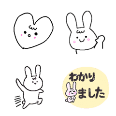 [LINE絵文字] うさもこ絵文字の画像