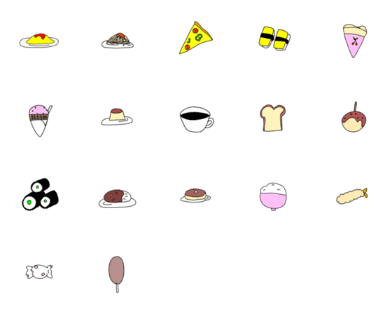 [LINE絵文字]まいにち食べ物ver.1の画像一覧