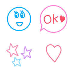 [LINE絵文字] 【毎日使える〜基本の絵文字たち♡】の画像