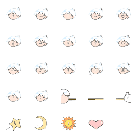 [LINE絵文字]Shiro Expressionの画像一覧