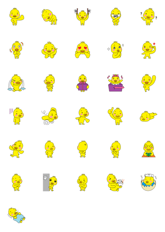 [LINE絵文字]Chick-duckの画像一覧