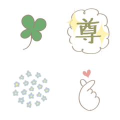 [LINE絵文字] シンプルでかわいい基本絵文字の画像