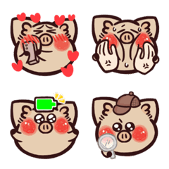 [LINE絵文字] Emoji of the cute pig. Part2の画像