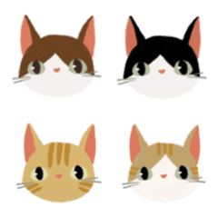 [LINE絵文字] red bean meow and friend emojiの画像