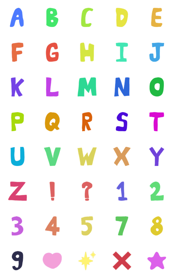 [LINE絵文字]Abc Colorfullyの画像一覧