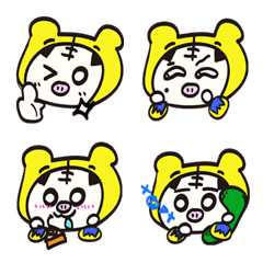 [LINE絵文字] tiger pig baby stickerの画像