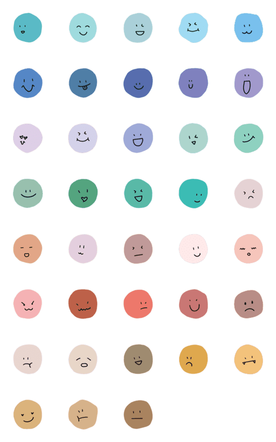 [LINE絵文字]cute circle emojiの画像一覧