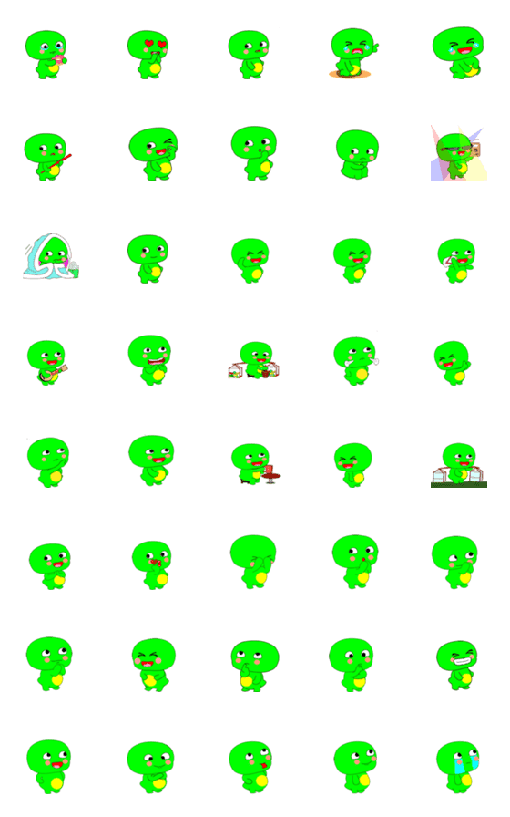 [LINE絵文字]Dino Cadel Emojiの画像一覧