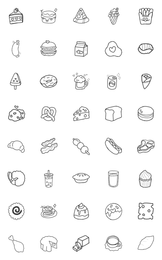 [LINE絵文字]Lovely foodの画像一覧