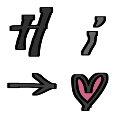 [LINE絵文字] モノトーンアルファベットの画像