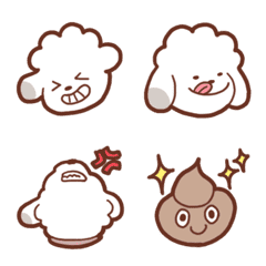 [LINE絵文字] Fluffy Dog Ni's Sweet Time emojiの画像