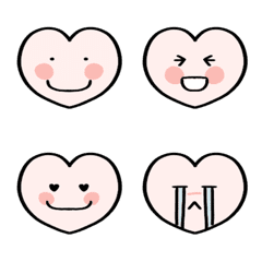 [LINE絵文字] Lovely heart faceの画像