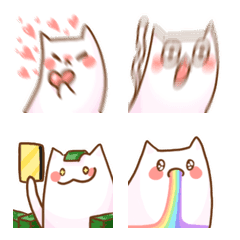 [LINE絵文字] white cat dailyの画像