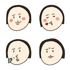 [LINE絵文字] ボブヘアの少女の画像