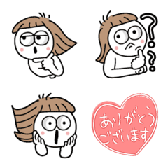 [LINE絵文字] 女のコの目玉ちゃんの画像