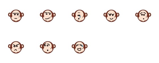 [LINE絵文字]daily monkeyの画像一覧