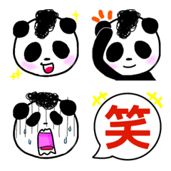 [LINE絵文字] リーゼントパンダの画像