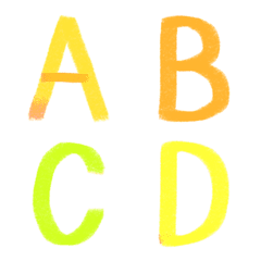 [LINE絵文字] ABC TEXT COLOR SO CUTEの画像