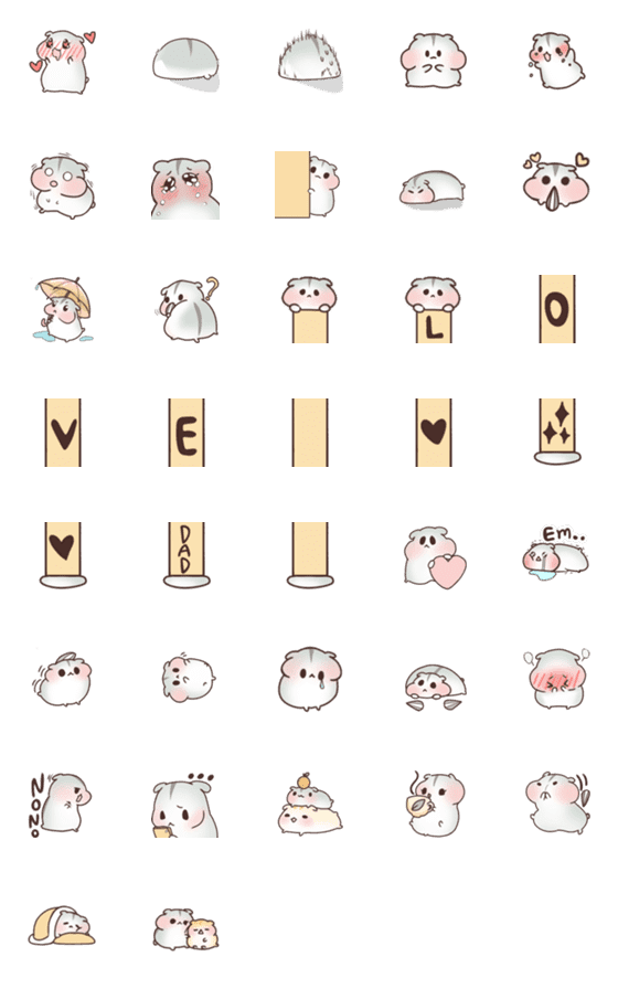 [LINE絵文字]THE C - Cute fat mouseの画像一覧